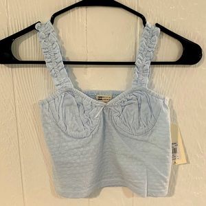 Billabong Small Sweet Summer baby blue crop top